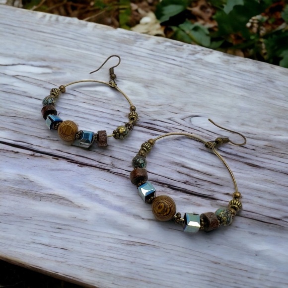 Stunning Handmade Beaded Boho Earrings - Rustic Chic Western Style, Perfect Gift - Picture 2 of 4